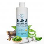 Nuru Massage Gel 500ml with Aloe Vera, Seaweed, Green Tea, Liquorice, & Vitamin B5